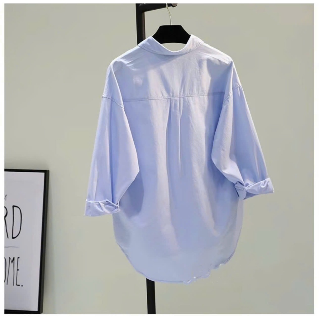 Áo sơ mi thô form rộng 1 túi Hàn Quốc  Form rộng bảng màu pastel mới ngọt ngào xinh đẹp(Có Sẵn - Sỉ)