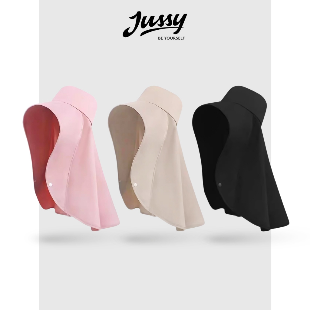 Mũ Chống Nắng Có Khăn Che Full Đầu Tới Vai Viền Vành Kẽm JN09 Jussy Official Khăn Trùm Đầu Triệu Lộ Tư Vải Cotton Lụa