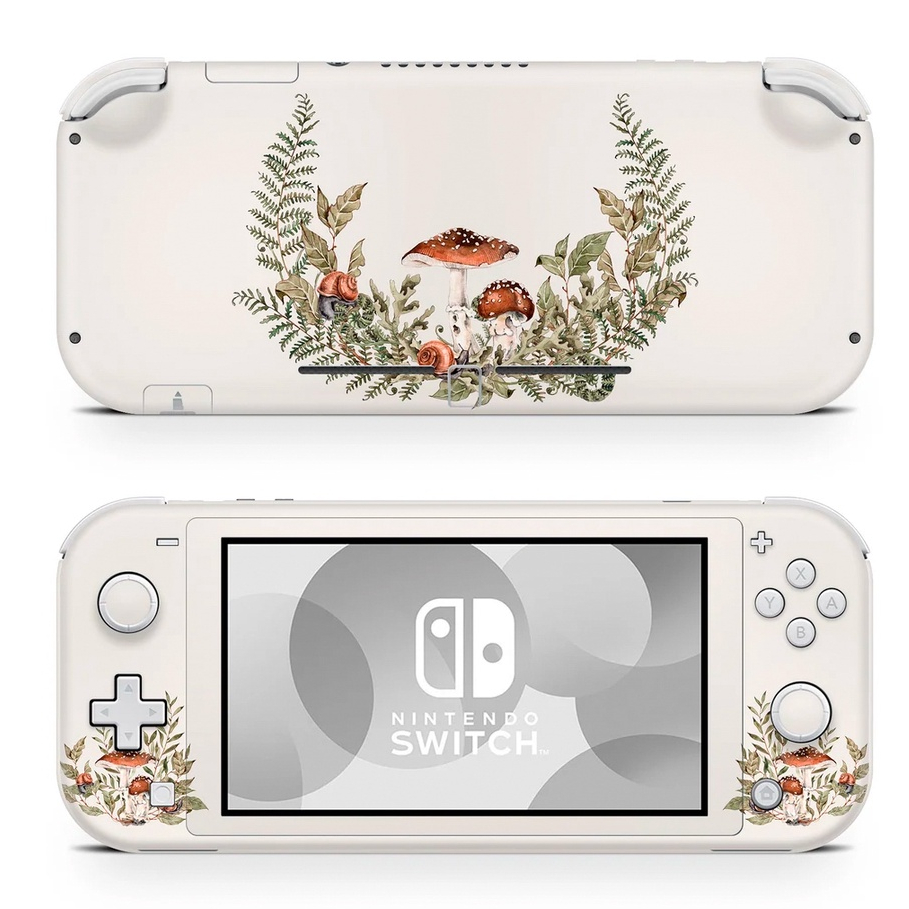 Skin decal dán Nintendo Switch Lite mẫu nấm rừng (đã cắt sẵn, dễ dán)