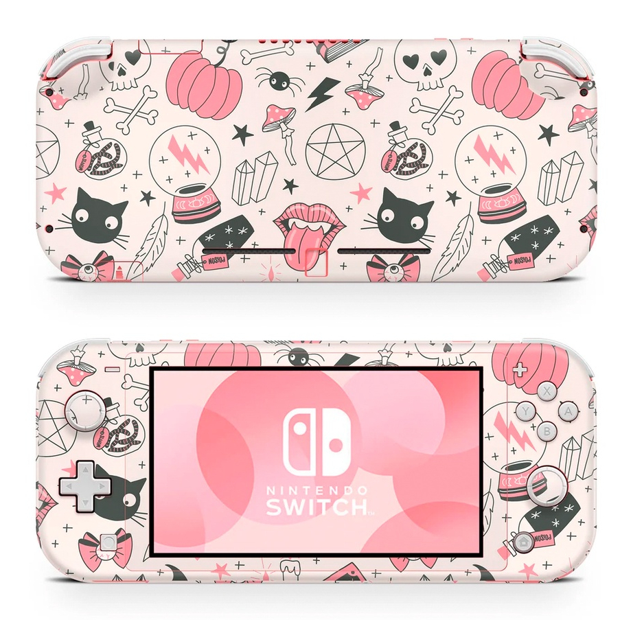 Skin decal dán Nintendo Switch Lite mẫu Stickerbomb chiêm tinh (đã cắt sẵn, dễ dán)
