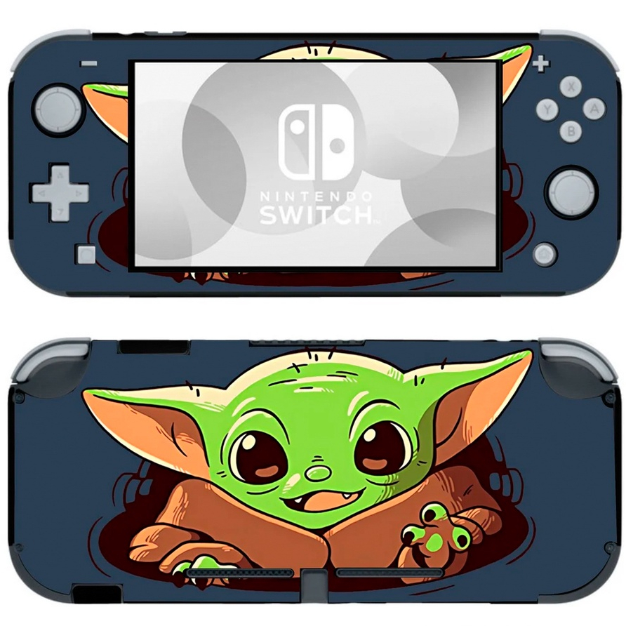 Skin decal dán Nintendo Switch Lite mẫu Baby Yoda Star Wars (đã cắt sẵn, dễ dán)