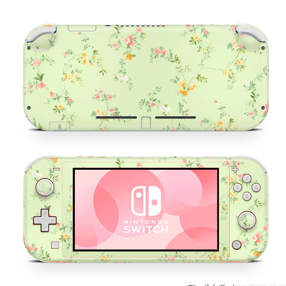 Skin decal dán Nintendo Switch Lite mẫu hoa (đã cắt sẵn, dễ dán)