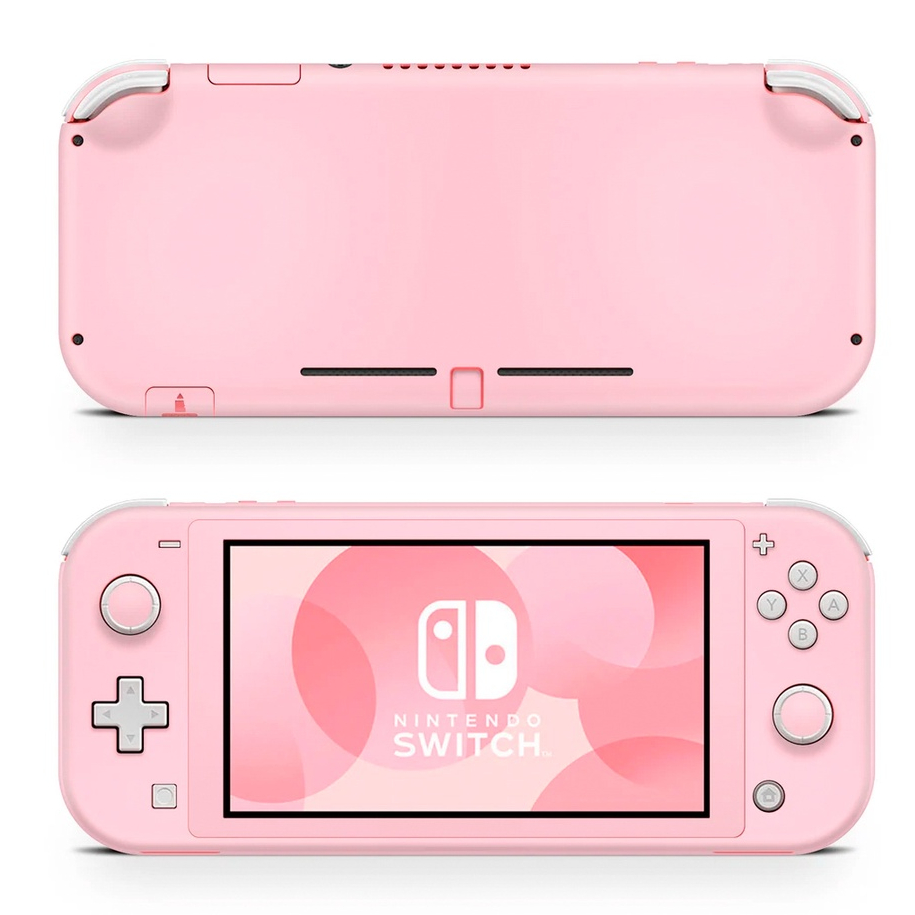 Skin decal dán Nintendo Switch Lite mẫu màu hồng pastel (đã cắt sẵn, dễ dán)