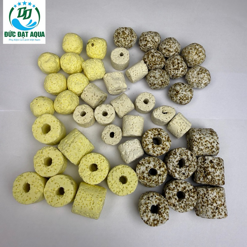 sứ trụ,sứ bi, muối tiêu và vàng. 1kg lọc nước bể cá cảnh