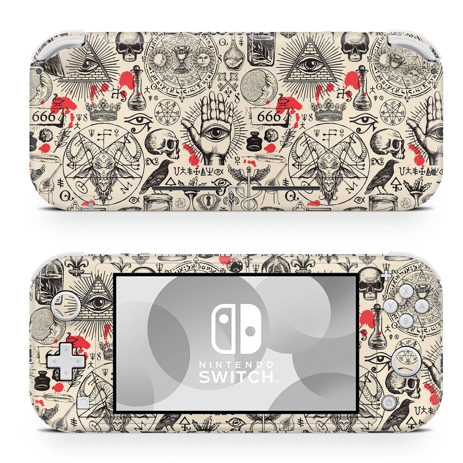 Skin decal dán Nintendo Switch Lite mẫu Illuminati (đã cắt sẵn, dễ dán)