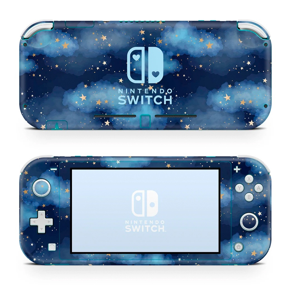 Skin decal dán Nintendo Switch Lite mẫu mây trời & sao (đã cắt sẵn, dễ dán)