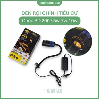 Đèn Rọi Chỉnh Tiêu Cự Coco SD 200 - 3 Chế Độ Màu - Dùng Cho Bể Cá