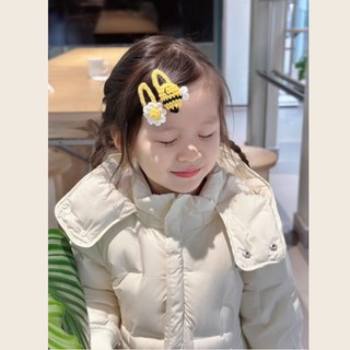 Kẹp tóc con ong màu vàng bằng len cho nữ và bé gái dễ thương 6cm |Cặp tóc mái cute |Shop Rô Handmade