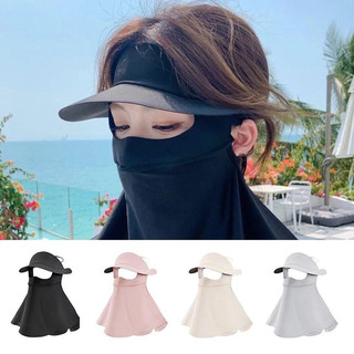 Khẩu trang chống nắng kèm nón nửa đầu. khẩu trang chống tia UV 3 trong 1 tiện lợi bảo vệ da vải mềm mịn tiện lợi 🌸🌸🌸