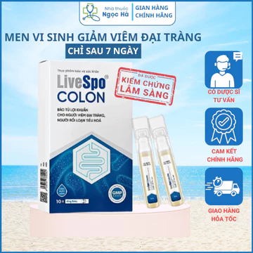 Men vi sinh chứa Bào tử lợi khuẩn dùg cho Viêm Đại Tràng, Tiêu chảy, Táo bón - LiveSpo Colon(10 ống)