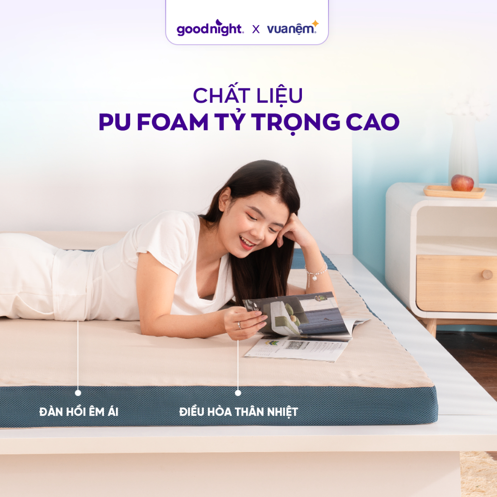 Ảnh Nệm Foam Goodnight Massage 9cm, Đệm Foam Vua Nệm, Cấu Trúc Lượn Sóng, Duy Trì Tư Thế Nằm 3