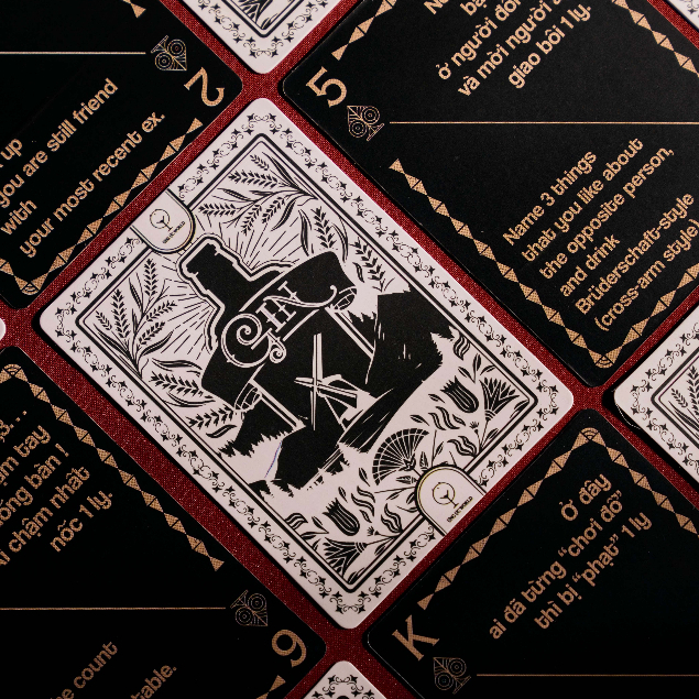Bộ bài uống rượu song ngữ Ừng Ực Premium, drinking game cơ bản cho tiệc tùng 52 lá