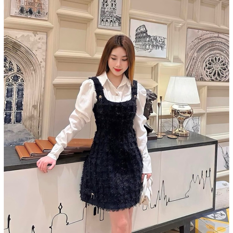 VÁY YẾM TWEED XANH LÁ ROYAL BABY TI NGOAN SIZE M (NEWTAG) | BigBuy360 - bigbuy360.vn