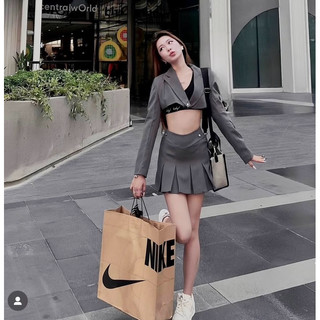 SET KHOÁC VEST CROPTOP SAD MOOD TI NGOAN (NEWTAG)