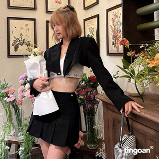 SET KHOÁC VEST CROPTOP SAD MOOD TI NGOAN (NEWTAG)