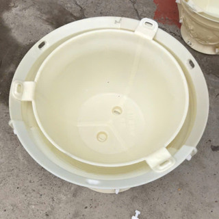 Khuôn đúc chậu tròn đường kính 40 cm, hoa văn tùng, cúc, mai chất liệu nhựa abs
