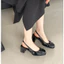 Giày Sandal Nữ, Giày Slingback Cao Gót Đế Cao 5p đính nơ xinh xắn MS V142