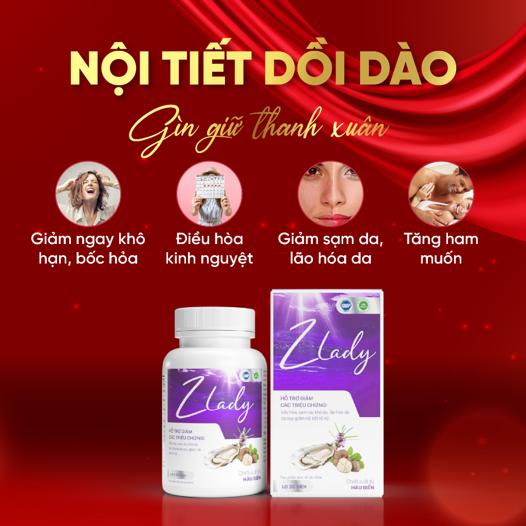 Ảnh Viên uống tăng nội tiết tố nữ, giảm khô hạn, tăng sinh lý nữ, điều hòa kinh nguyệt - Zlady ZLove 1