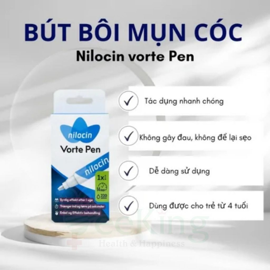 Bút Chấm Mụn Cóc Nilocin Vorte Pen 3ml – Loại Bỏ Mụn Cóc, Mụn Cơm Hiệu Quả, An Toàn
