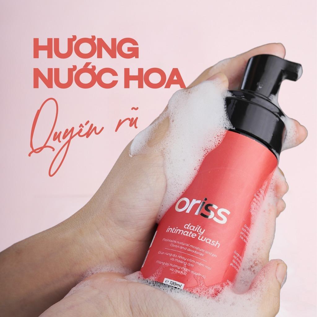 Dung dịch vệ sinh phụ nữ dạng bọt Oriss Daily Intimate Wash làm sạch dịu nhẹ 120ml