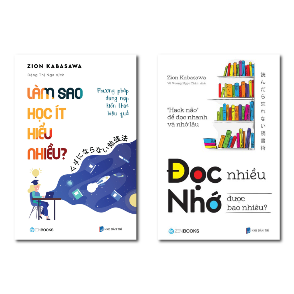 Combo Sách - Đọc Nhiều Nhớ Được Bao Nhiêu + Làm Sao Học Ít Hiểu Nhiều - Zion Kabawasa