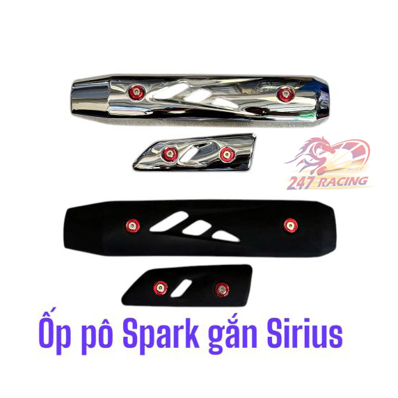 Ốp Pô Spark INOX gắn SIRIUS và sơn tĩnh điện tặng kèm long đền Đỏ ốc inox hàng chất lượng có bảo hành