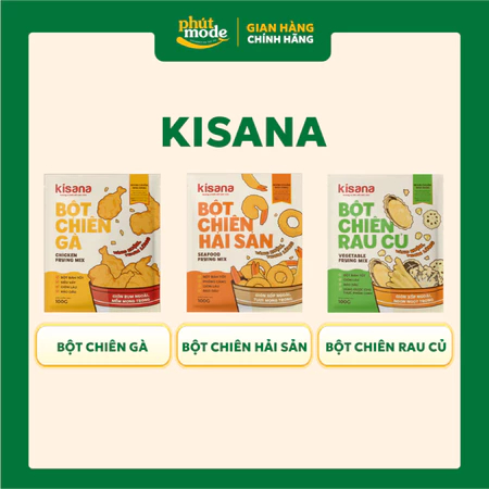 Bột chiên rau củ giòn Kisana 100g - Bột chiên giòn rụm thượng hạng chuẩn vị nhà hàng