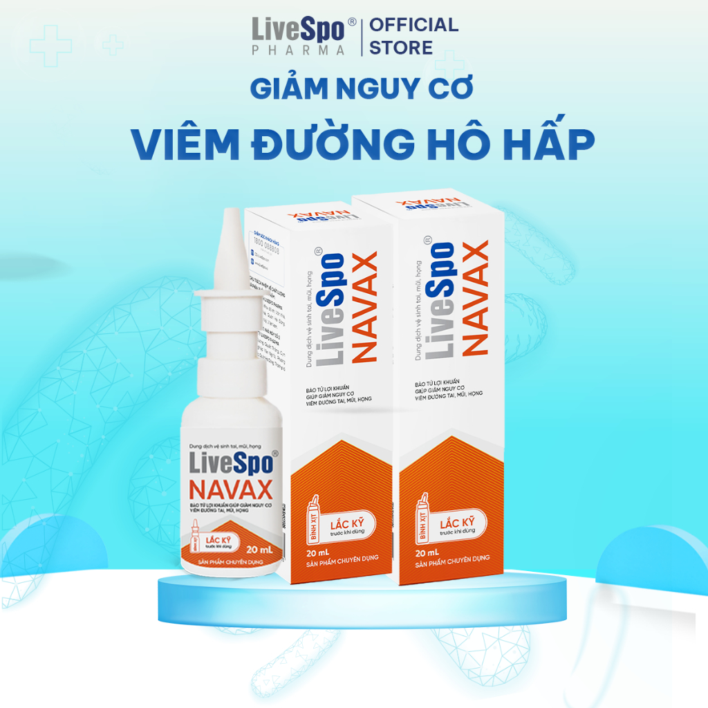 Ảnh Combo 2 Bình xịt sẵn LiveSpo Navax Chuyên dụng 20ml giúp giảm viêm mũi - họng, nghẹt mũi, sổ mũi 1