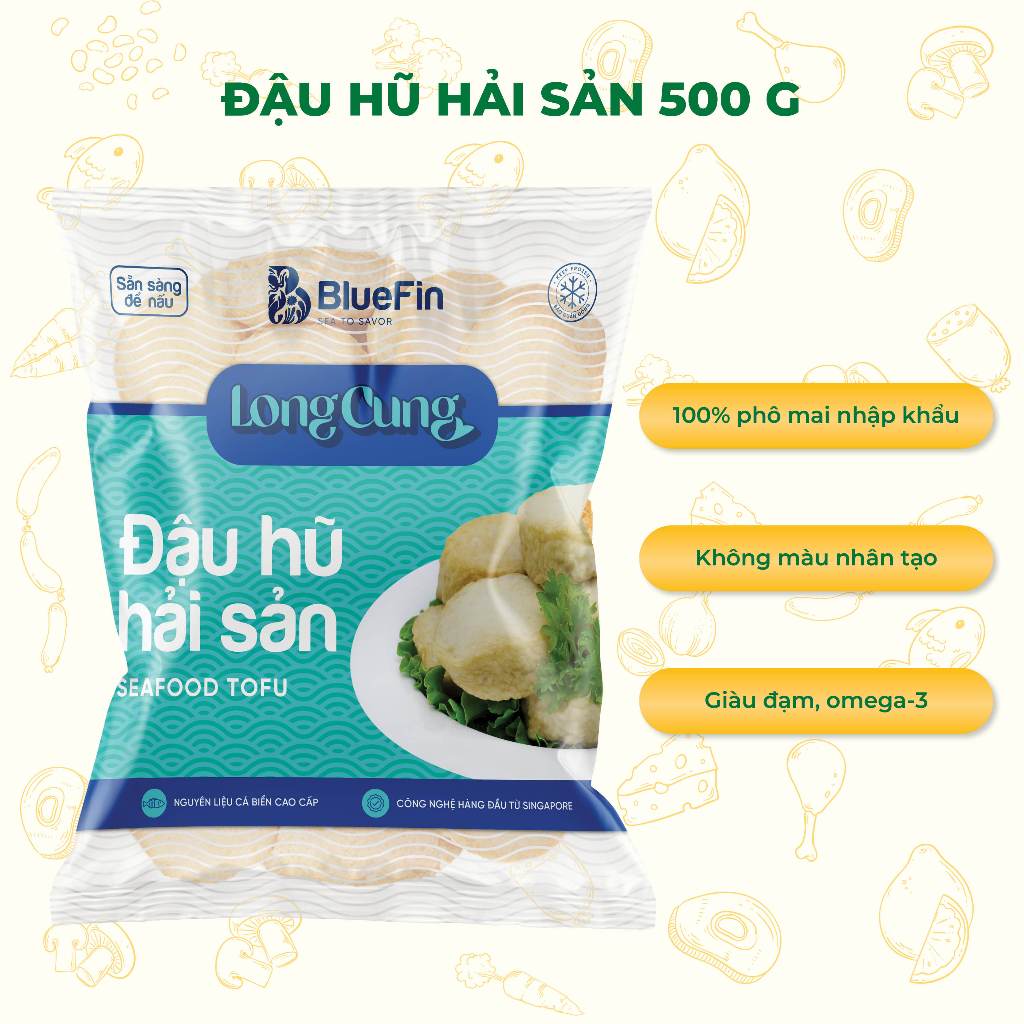 Đậu hũ hải sản BLUEFIN 500g - Thơm ngon hấp dẫn, lựa chọn số 1 cho bữa ăn gia đình Việt