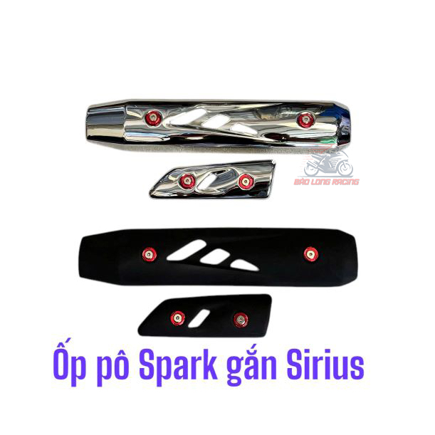 Ốp Pô Spark INOX gắn SIRIUS và sơn tĩnh điện tặng kèm long đền Đỏ ốc inox hàng chất lượng có bảo hành