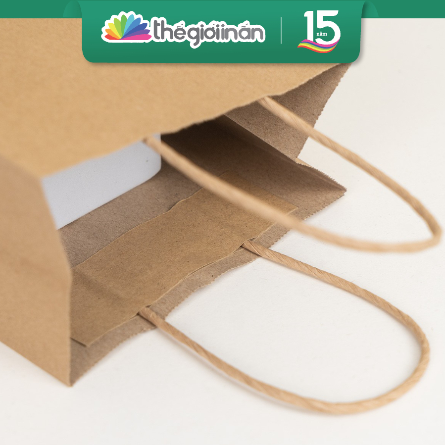 Set 10 Túi Giấy Kraft Có Quai Đựng Quà Nhiều Kích Thước, Túi Giấy Kraft Chất Lượng Cao