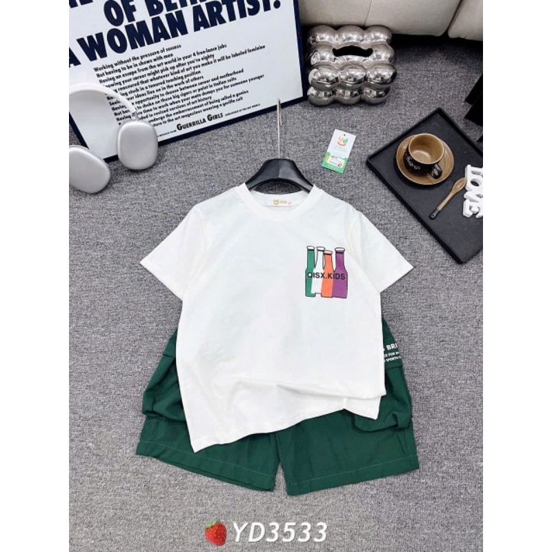Set hè cho bé áo Cotton quần Thô cho bé bộ đồ trẻ em size từ 20-56kg