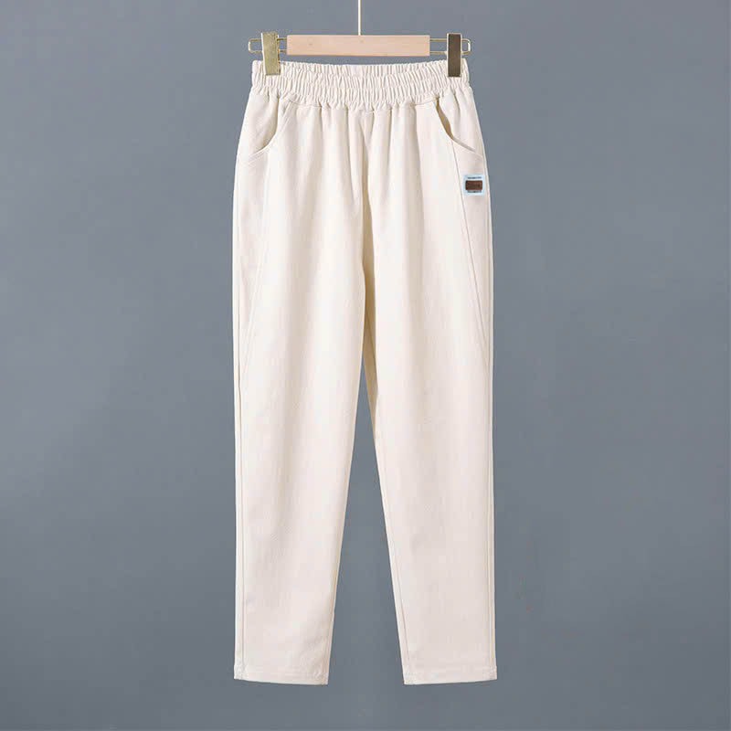 Quần Baggy Nữ In Logo Mẫu Mới Chất Vải Kaki Đẹp Mặc Gọn Gàn Tôn Dáng m80