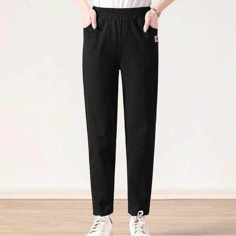Quần Baggy Nữ In Logo Mẫu Mới Chất Vải Kaki Đẹp Mặc Gọn Gàn Tôn Dáng m80