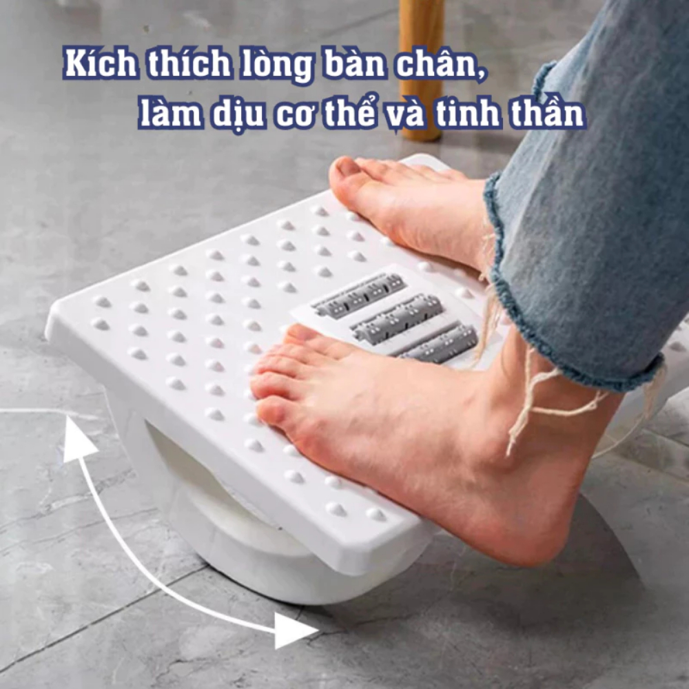 Ghế gác chân massage, Ghế kê chân Công Thái Học cho dân văn phòng, sinh viên, Ghế gaming mát xa thư giãn, giảm stress