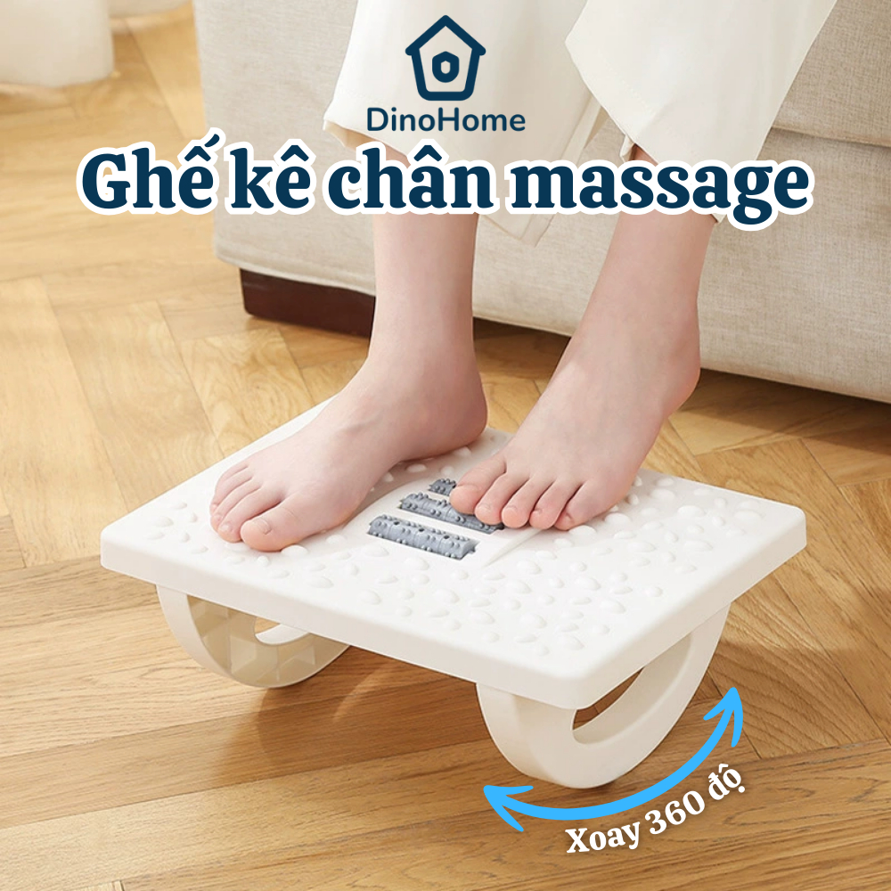 Ghế gác chân massage, Ghế kê chân Công Thái Học cho dân văn phòng, sinh viên, Ghế gaming mát xa thư giãn, giảm stress