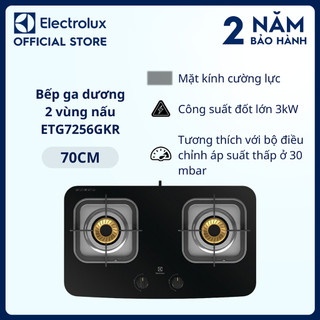 Bếp ga đôi Electrolux ETG7256 chính hãng trưng bày mới 99%-Tiết kiệm 15% gas,Đánh lửa Magneto