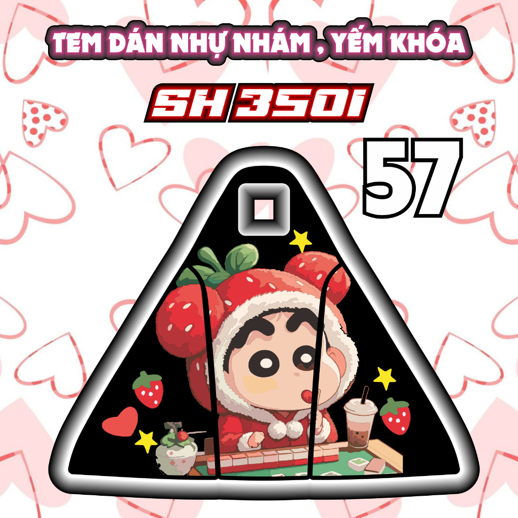 Tem dán yếm nhựa nhám SH 350i dán trang trí chống trầy doreamon shin ...