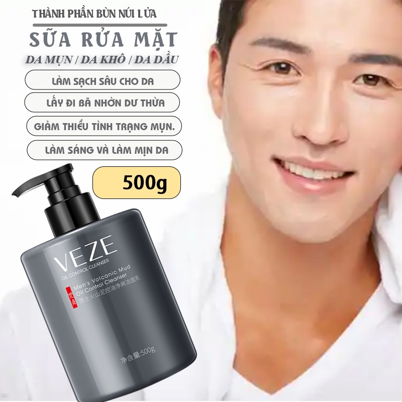 sữa rửa mặt cho nam làm trắng da sửa rửa mặt nam da dầu mụn sữa rửa mặt tuổi dậy thì da khô nhạy cảm 500ml