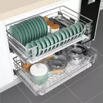 Giá Kéo Xoong Nồi Bát Đĩa Lato Inox SUS 304 Chống Han Rỉ Có Ray Giảm Chấn Có Khay Hứng Nước Bảo Hành 5 Năm — ảnh 1