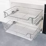 Giá Kéo Xoong Nồi Bát Đĩa Lato Inox SUS 304 Chống Han Rỉ Có Ray Giảm Chấn Có Khay Hứng Nước Bảo Hành 5 Năm — ảnh 2