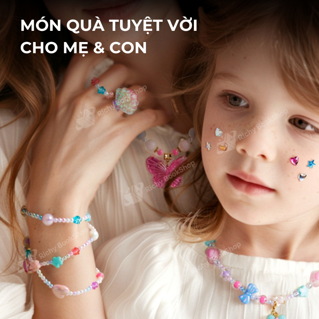Vòng cổ vòng tay cho bé gái kèm charm lắc tay DIY Mideer Charm Bracelet Making Kit