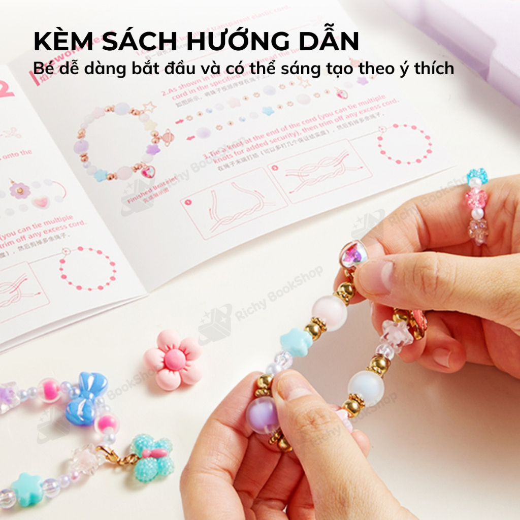 Vòng cổ vòng tay cho bé gái kèm charm lắc tay DIY Mideer Charm Bracelet Making Kit