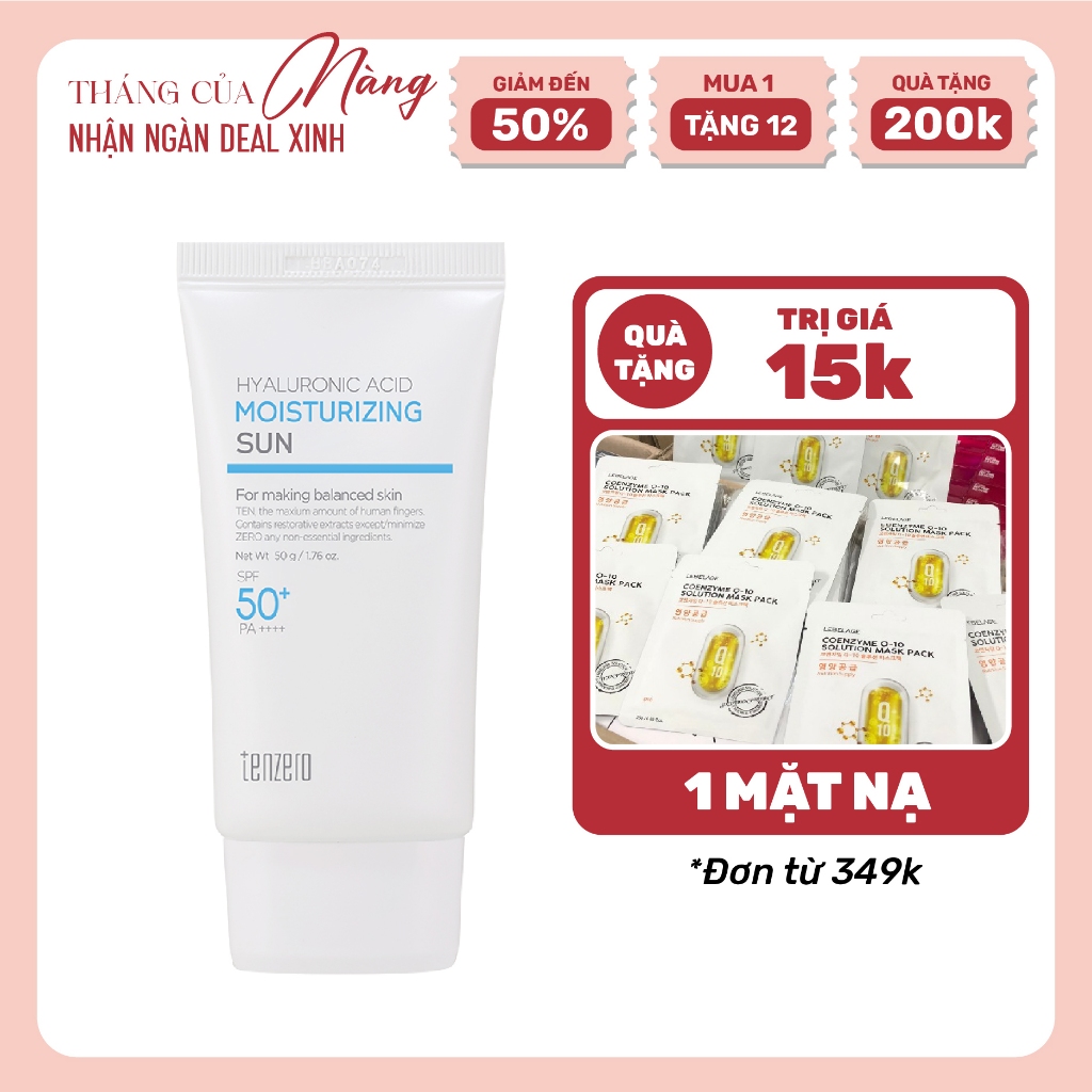 Kem Chống Nắng Dưỡng Ẩm Da Tenzero Hyaluronic Acid Moisturizing Sun ...