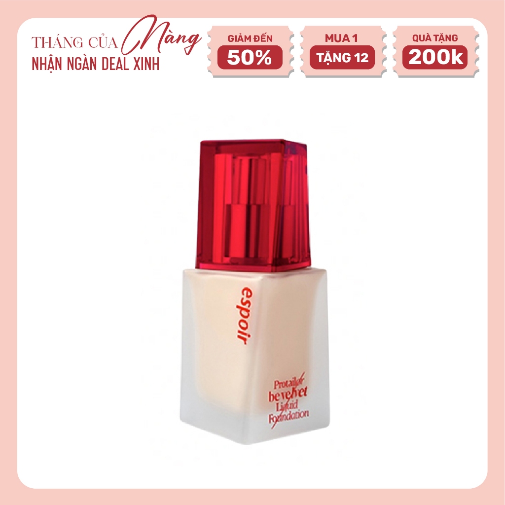 Ảnh Kem Nền Siêu Che Phủ Espoir Pro Tailor Foundation Be Velvet SPF22 PA++ 1
