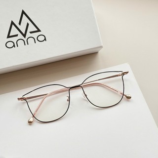 Gọng kính mắt thời trang cao cấp nam nữ ANNA dáng mắt mèo chất liệu kim loại 72835