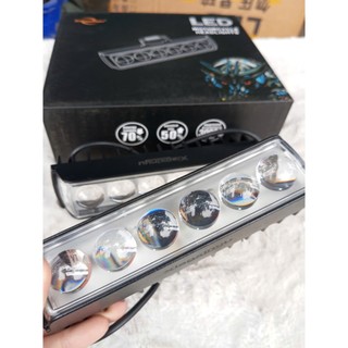 [ giá 1 đôi ] Đèn bi trợ sáng 6 mắt led 1 hàng, đèn bi trợ sáng ô tô