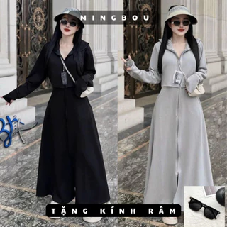 [  TẶNG KÍNH RÂM] Áo Chống Nắng Nữ Toàn Thân Nữ Croptop Umi Hàn Chống tia UV UPF 50+ MINGBOU