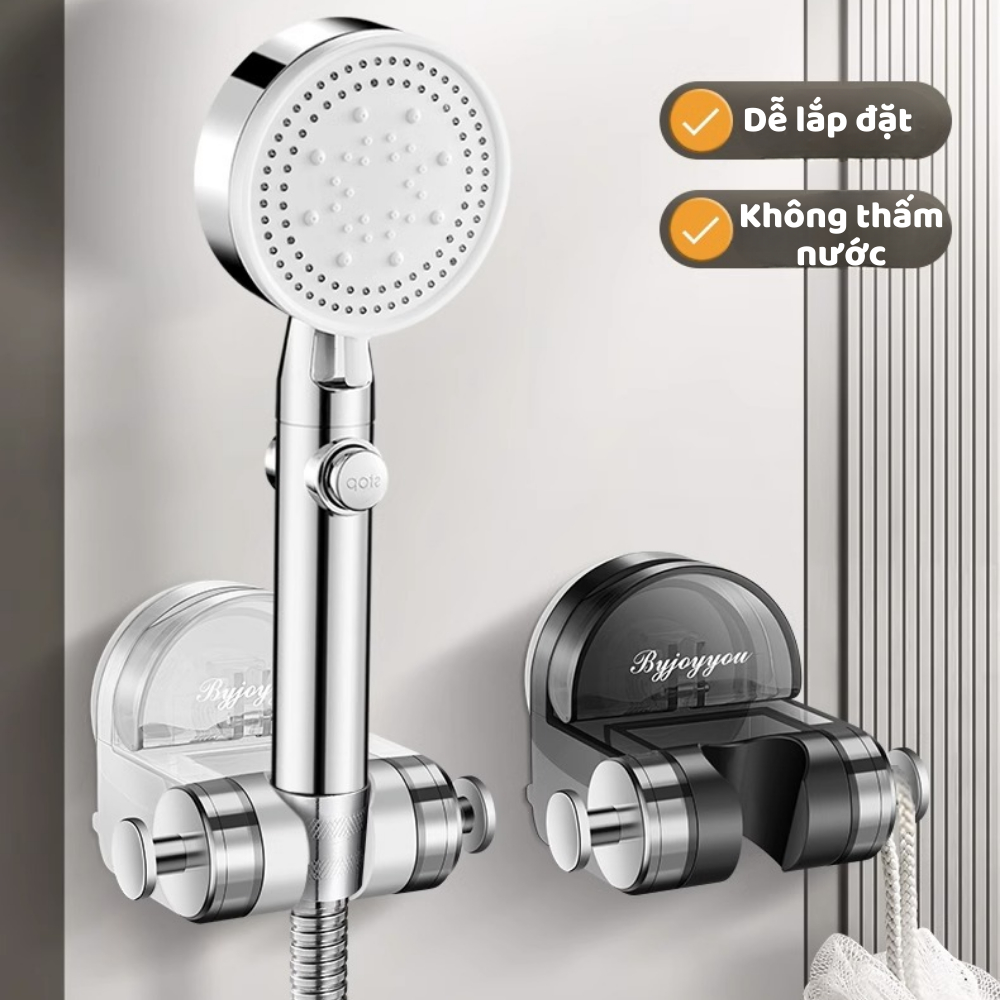 Giá đỡ vòi hoa sen DINO xoay 90 độ có thể điều chỉnh, có móc Giá đỡ vòi hoa sen không khoan đục