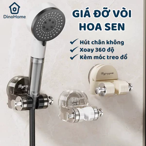 Giá đỡ vòi hoa sen DINO xoay 90 độ có thể điều chỉnh, có móc Giá đỡ vòi hoa sen không khoan đục